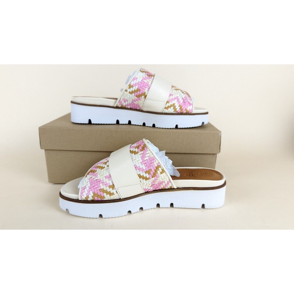 Gentle Souls Lavern Strap Slides Platform Sandal Womens 7.5M Pink Shoes $189 NWB